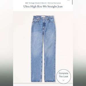 90s Straight Ultra high rise Abercrombie